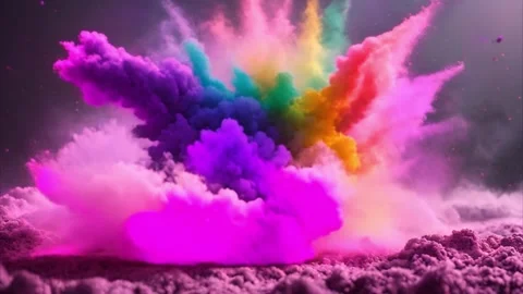 Colorful Explosion of Paint Vídeos de archivo 284572809