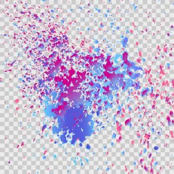Colorful explosion of paint splatter. Isolated on transparent gray background イラスト素材