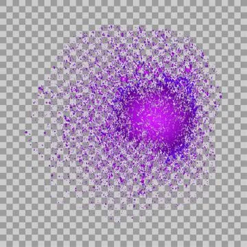 Colorful explosion of paint splatter. Isolated on transparent gray background イラスト素材