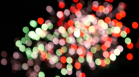Colorful Explosion Particles Bokeh glitter 4th of July New Year Fireworks real Stock Footage 57438434
