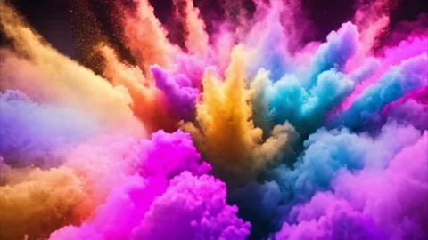 Colorful Explosion of Powder 動画素材 284572658