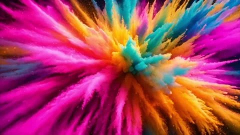 Colorful Explosion of Powder Vídeos de archivo 284572659