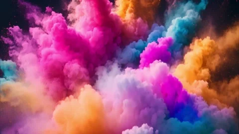 Colorful Explosion of Powder Vídeos de archivo 284572668