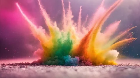 Colorful Explosion of Powder Vídeos de archivo 284572694