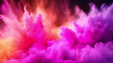 Colorful Explosion of Powder Stock Footage 284572711