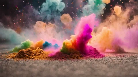 Colorful Explosion of Powder 動画素材 284572732