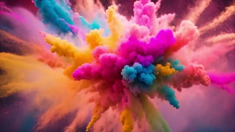 Colorful Explosion of  Powder Vídeos de archivo 284572746