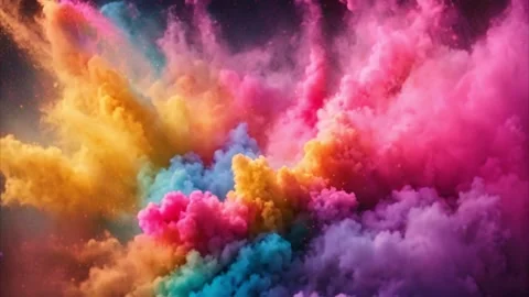 Colorful Explosion of Powder Vídeos de archivo 284572805