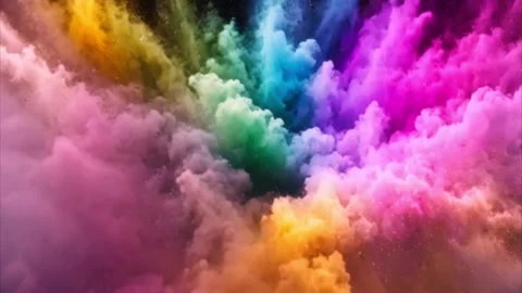 Colorful Explosion of Powder Vídeos de archivo 284572816