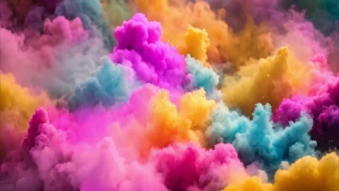 Colorful Explosion of Smoke Stock Footage 284572570
