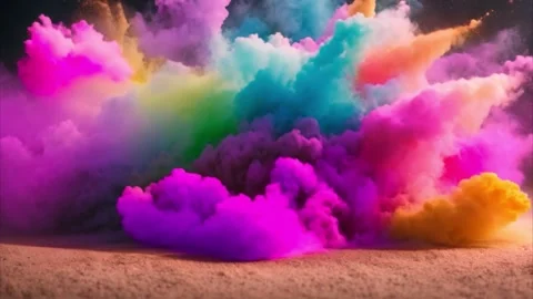 Colorful Explosion of Smoke Stock Footage 284572641