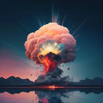 Colorful explostion in the sky 스톡 일러스트