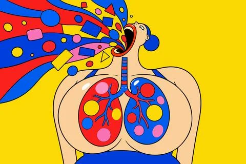 Colorful Expression of Inner Anatomy Stock Illustration