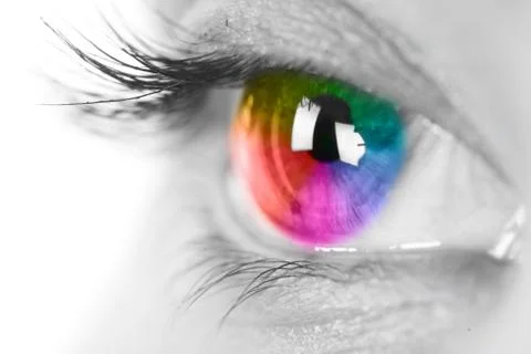 Colorful eye Stock Illustration
