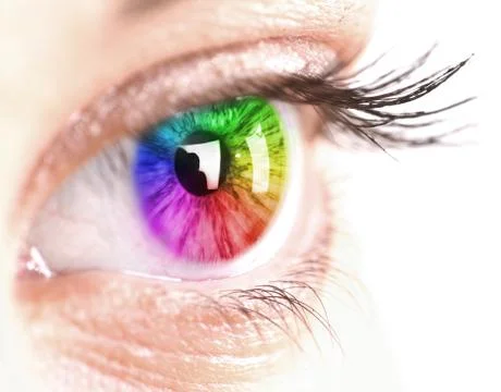 Colorful eye Space for text. Stock Photos