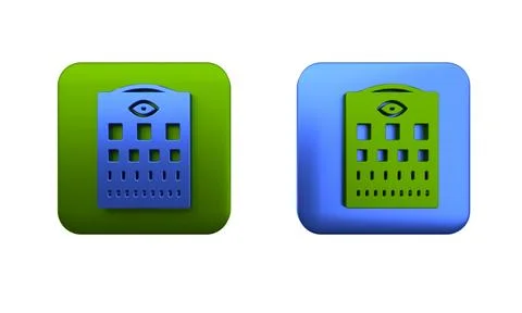 Colorful Eye test chart icon isolated on white background. Poster for visio.. イラスト素材