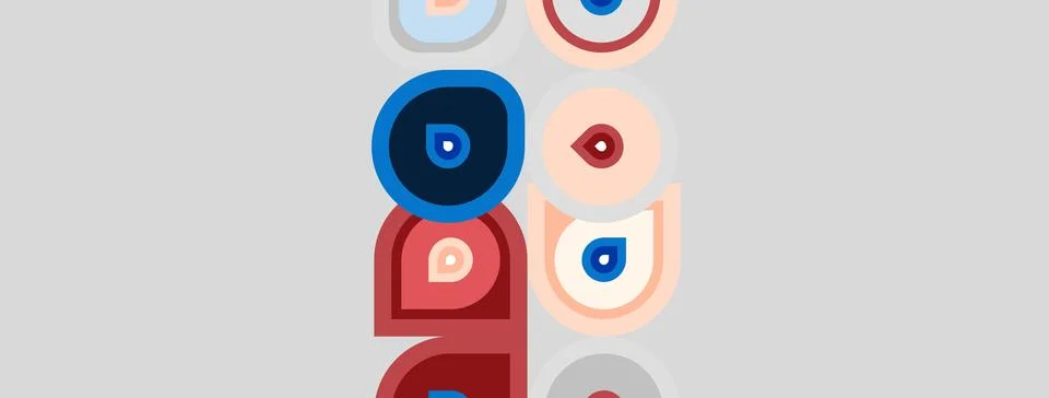 Colorful eyes pattern. Concentric circles create protective amulets. Symbolic Stock Illustration