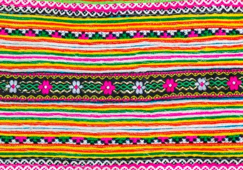 Colorful  fabric pattern Stock Photos