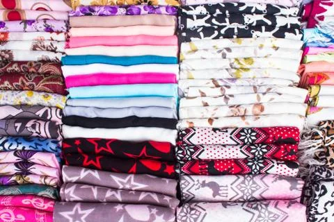 Colorful fabric. Stock Photos