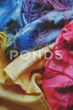 Colorful fabric Stock Photos