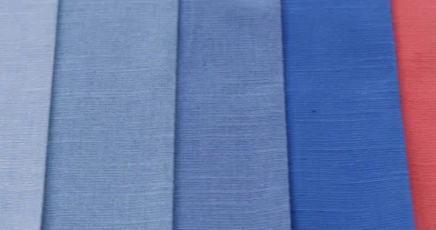 Colorful fabric samples close-up. Different colourful swatches selection, pastel Stock Footage 167898993