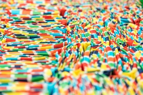 Colorful Fabric Samples Stock Photos