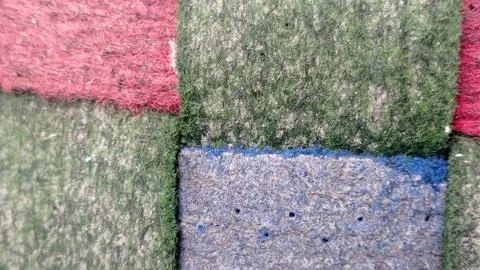 Colorful fabric texture patchwork background. Stock Photos