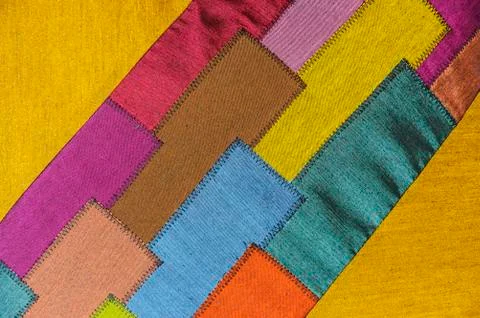 Colorful fabric texture Stock Photos