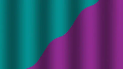 Colorful fabric waves create a bright backdrop in a studio Stock Footage 338205462