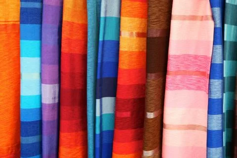 Colorful Fabrics Stock Photos