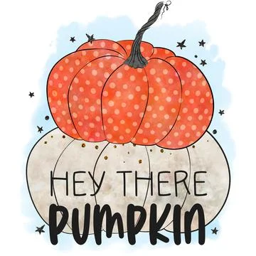 Colorful fall pumpkin composition, autumn decoration elements. 스톡 일러스트