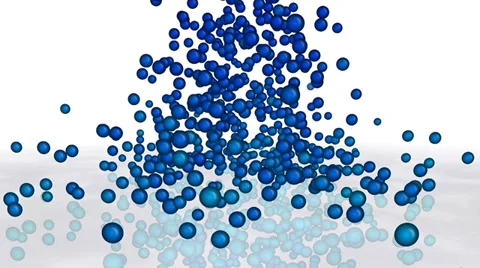 Colorful Falling Balls - Blue Stock Footage 35842909