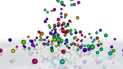 Colorful Falling Balls Stock Footage 35842135