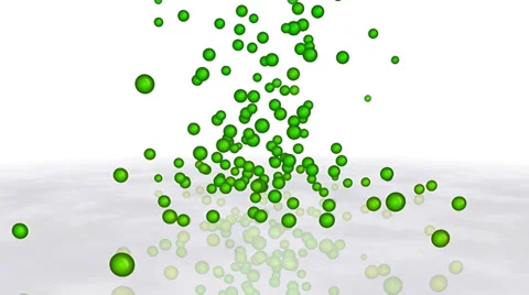 Colorful Falling Balls - Green Stockbeeldmateriaal 35852434