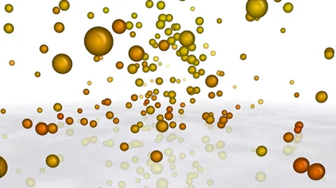 Colorful Falling Balls - Orange Stockbeeldmateriaal 35852137
