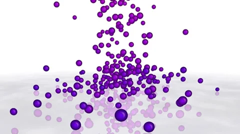 Colorful Falling Balls - Purple Stock Footage 35850175