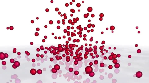 Colorful Falling Balls - Red Stock Footage 35852365