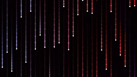Colorful falling bokeh rain effect on dark background for abstract design Stock Footage 341058628
