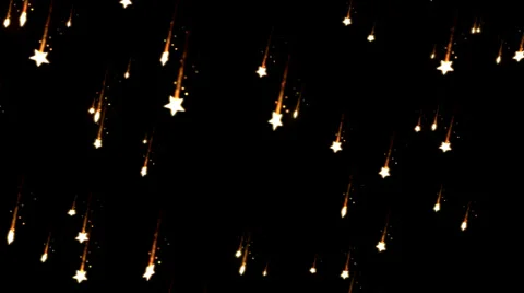 Colorful Falling Stars - Loop, Orange Stock Footage 34448782