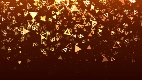 Colorful Falling Triangle Shapes Animation - Loop Fiery Red Stock Footage 87841327