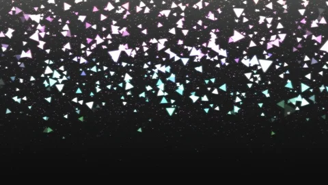 Colorful Falling Triangle Shapes Animation - Loop Rainbow Stock Footage 87844138