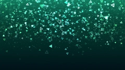 Colorful Falling Triangle Shapes Animation - Loop Turquoise Blue Stock Footage 87845235