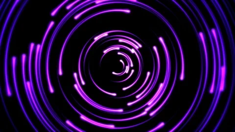 Colorful Fast Animated Circular Light Strokes - Seamless Loop Purple Stock Footage 88091150