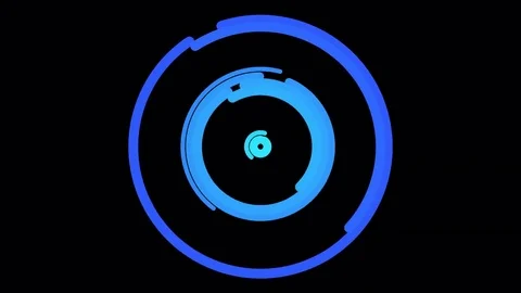 Colorful Fast Animated Circular Stroke Vortex - Loop Blue Stock Footage 84070156