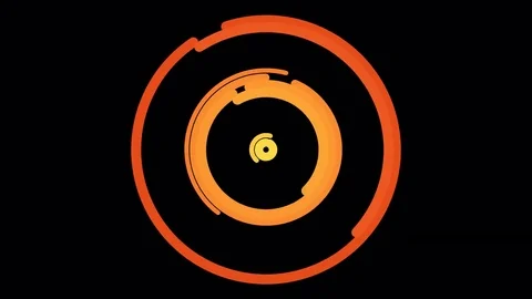 Colorful Fast Animated Circular Stroke Vortex - Loop Orange Stock Footage 84070277