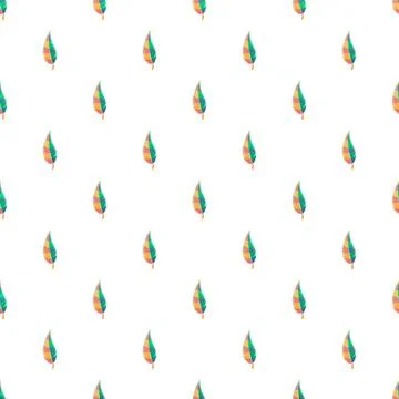 Colorful feather pattern creating a seamless background Stock Illustration
