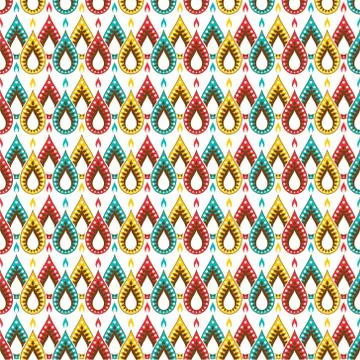 Colorful festive diya pattern Stock Illustration