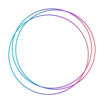 Colorful few circles frame. Simple Vector illustration Stock Illustration