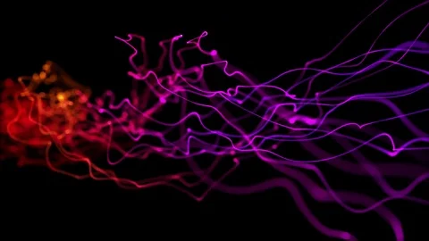 Colorful Fiber Strings Motion Background 4K Ultra HD Purple Violet Pink Stock Footage 70282728