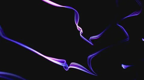 Colorful Fiber Strings Motion Background 3d illustration Stock Illustration
